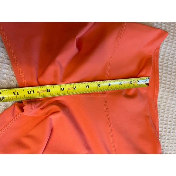 Lorna Jane Coral/Orange High Waisted 4 Way Stretch Athletic Biker Shorts Medium - Picture 5 of 11